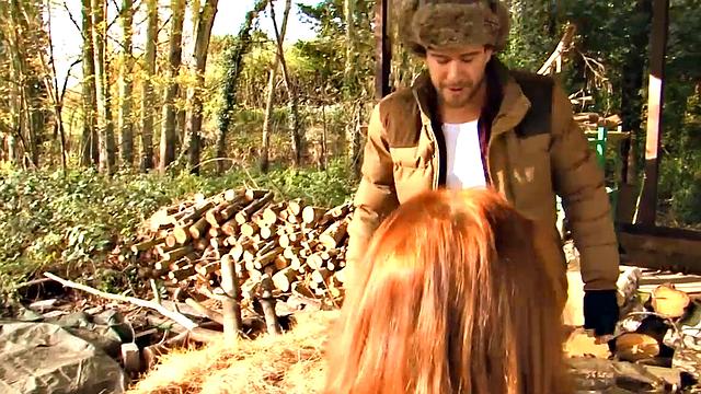 UK Farmers Daughter Sabrina Fucks Hired Help