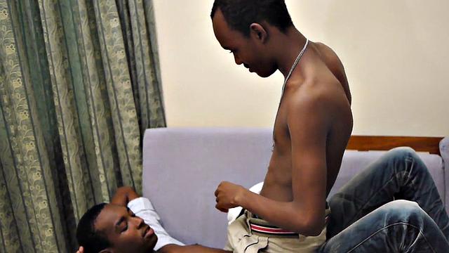 Nubian twink from Africa bareback nailed at home till climax