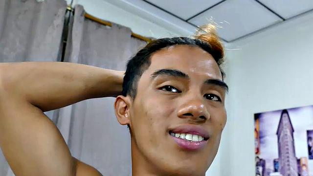 Rizal and his Asian boy feet are perfect in every way. Sexy lean body, cute face, and big dick. Rizal teases you and shows off his perfection by stripping naked and rubbing his cock head on his smooth soles.
