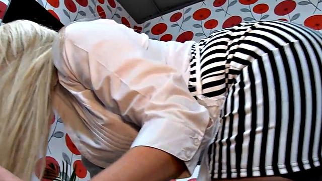 Buxom British Nurse Bonnie Rose Pounded by Boss