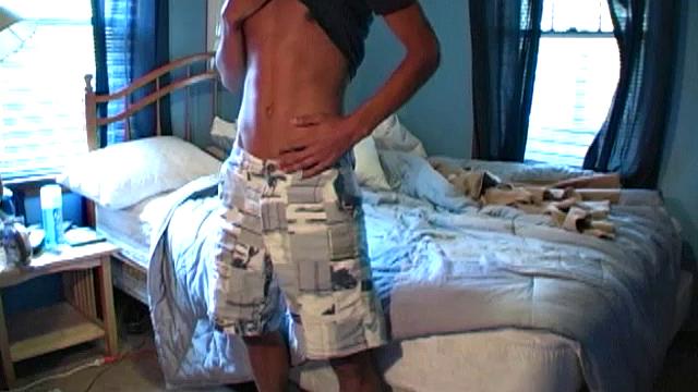 Aaron Armstrong returns for another solo jerk off scene, but this time the cute 19 year old shot it himself, webcam style. Enjoy as this young guy gets naked and strokes one out for us. He's just adorable!