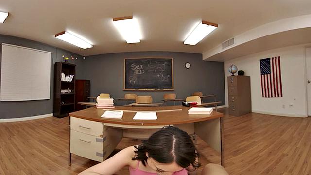 Sexy student Liv Wild wants to learn sex with a hands-on approach