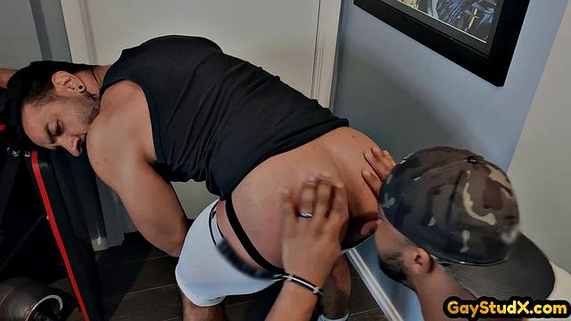 Muscle jock pounded by BF big cock