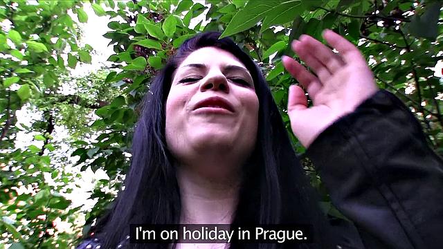 An Extra Creamy Shot For British Babe in A Public Park