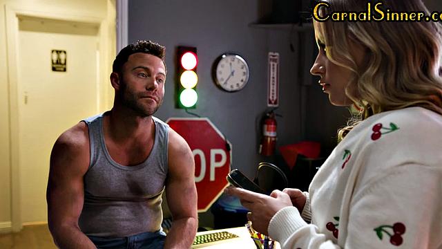 Bigbooty babe doggystyled by mechanic after deepthroat