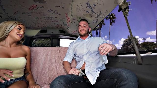 Straight amateur picked up to fuck in piblic van outdoor