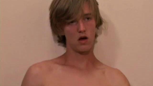 Dustin, 19 year old skater boy jerks off, strips naked and strokes his big uncut cock. He jacks on his meat hard and then pauses to eat his pre-cum.