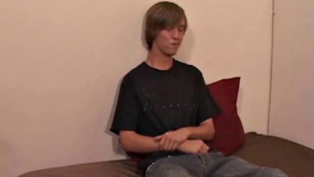 Dustin, 19 year old skater boy jerks off, strips naked and strokes his big uncut cock. He jacks on his meat hard and then pauses to eat his pre-cum.