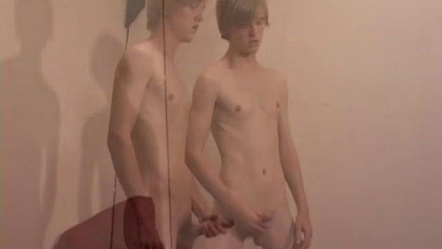 Dustin, 19 year old skater boy jerks off, strips naked and strokes his big uncut cock. He jacks on his meat hard and then pauses to eat his pre-cum.