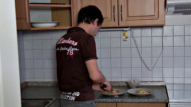 21yo babes pegging pathetic loser's ass while jerking