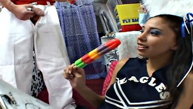 Hot Brunette Blowjob and Fucking Slut on Van