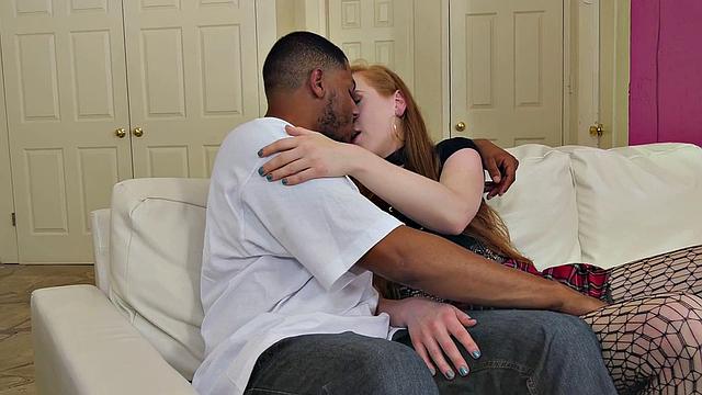 A college girl handle BBC like a pro in doggystyle with her fishnet-clad legs