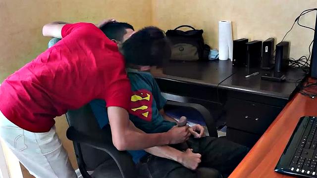 Arjo is horny so he puts on a gay porn video to have a wank. He's lusting after Rave, the cute Asian bottom boy.