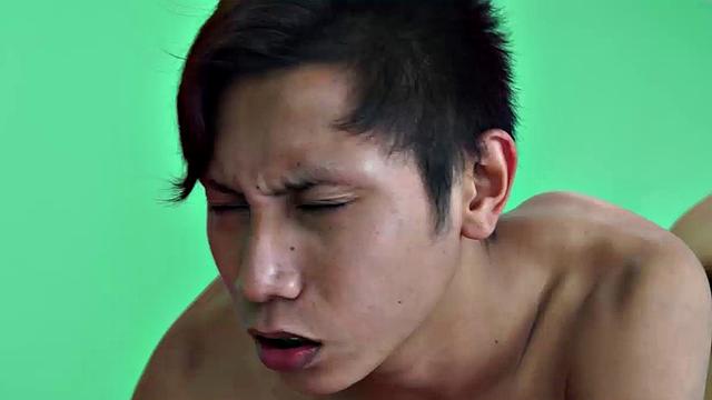 Arjo is horny so he puts on a gay porn video to have a wank. He's lusting after Rave, the cute Asian bottom boy.