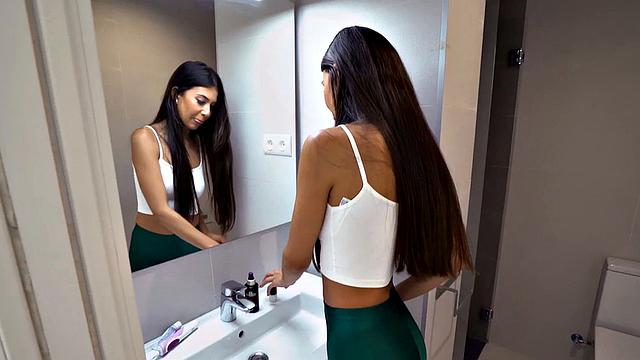 Cockhungry petite maid loves anal pounding with boss POV