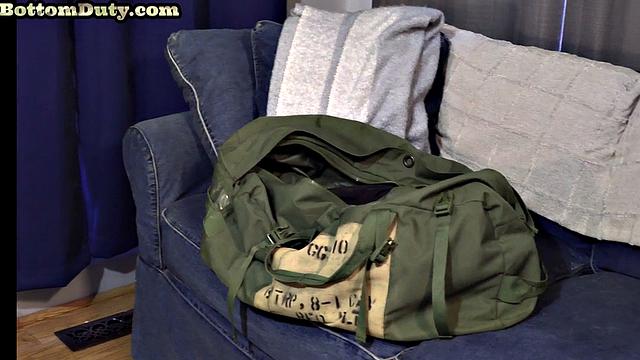 Bald army officer's Gaping Asshole