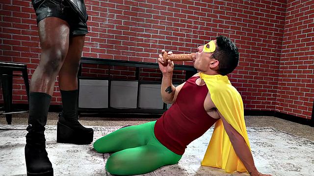 Mesmerized cosplay stud fucked in greedy asshole