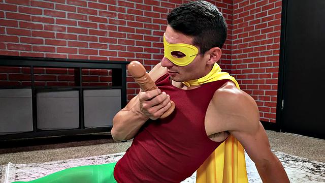 Mesmerized cosplay stud fucked in greedy asshole