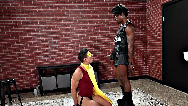 Mesmerized cosplay stud fucked in greedy asshole