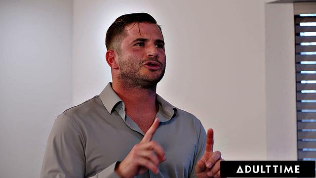 ADULT TIME - Horny Maid Kenna James Has An After-Hours Threesome Affair With Coworkers