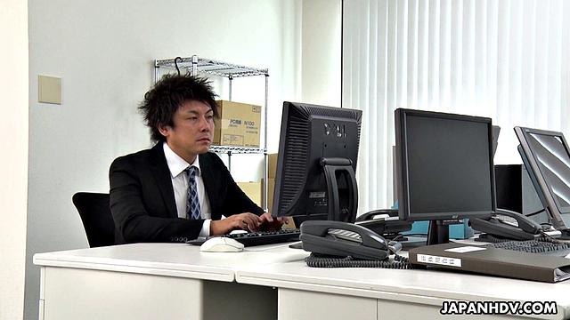 New office lady Mao Saitou enjoys cock like crazy