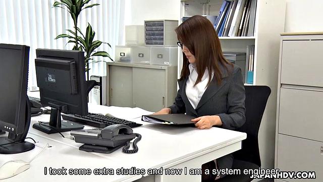 New office lady Mao Saitou enjoys cock like crazy