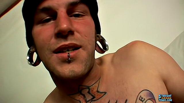 Straight Naked Tattooed Alpha Male Cums - All Holes