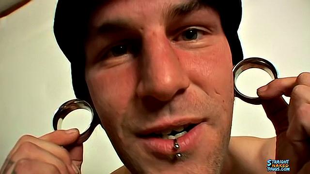 Straight Naked Tattooed Alpha Male Cums - All Holes