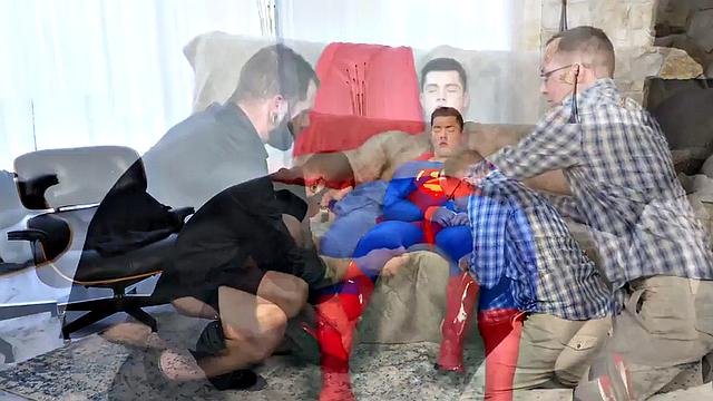 Real jock barebacked by lovers in threesome