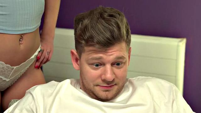 New hostel guest tricked into FFM 3some by horny babes