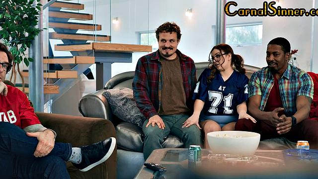 Nerdy babe bnged by BBC in 3some after sucking