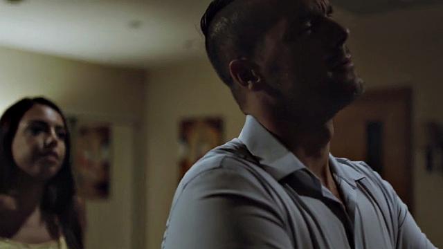 Petite stepsis sucking stepbros cock before riding it