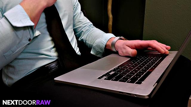 Muscly Colleague Flip Fucks Tatted Hottie At Office - Jayden Marcos, Logan Aarons - NextDoorStudios