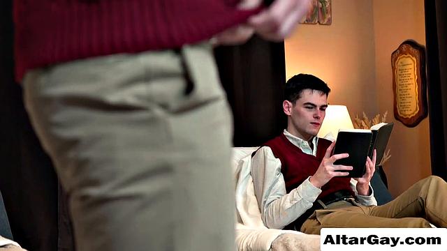 Twink teen sacristan enjoys their hardcore anal sex