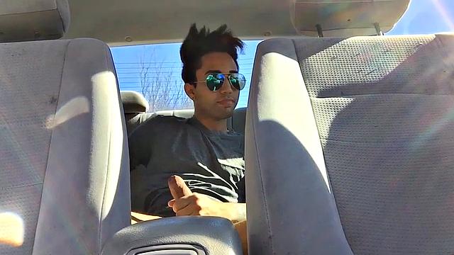 Our featured solo boy of the week is Lucas Prescott, a big dick twink who jerks off in his car. He pushes his pants down to his knees and quickly works up a stiff one, while looking around to make sure no one is approaching.