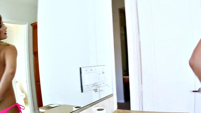 Interracial POV anal babe gets smashed after deep BJ