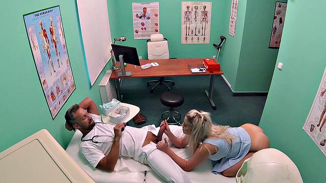 Experience multiple orgasms as your man fucks you hard in the hospital