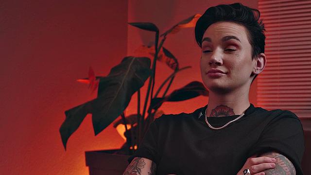 Trans babe deepthroating fake priest while wanking