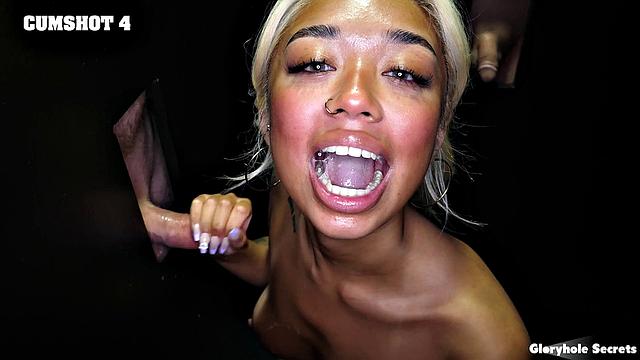 GloryholeSecrets - Redhead And Blonde Fill Their Mouths With Cocks