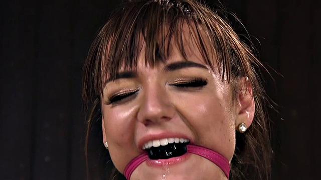 Feet whipped sub suffers in pain during rough BDSM lesson