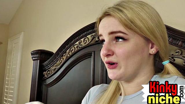 Naive 21yo gets caught masturbating, licks her BF's asshole