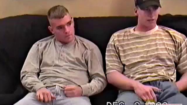 In a surprising twist, 18 year old straight boy Jason and his girlfriend with Auntie Bob and Steven, a 22 year old active duty Marine. Now, we already know Jason's girlfriend likes to watch while he's being filmed jacking off