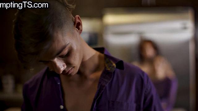 Stunning Tranny pleases cheating while her hubby is away