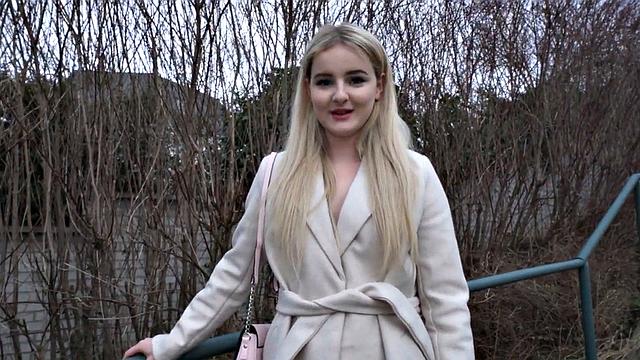 Real busty amateur babe in stockings POV fucked for cash