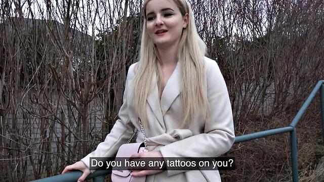 Real busty amateur babe in stockings POV fucked for cash