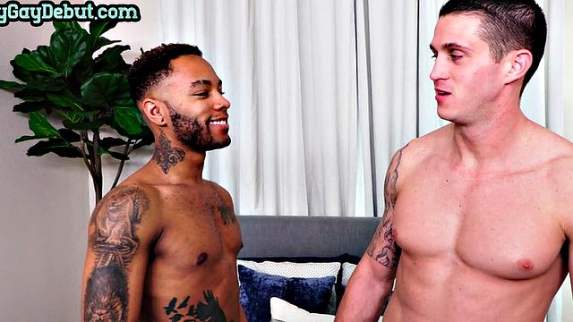 Black debut with tattoos and piercing fucked on casting