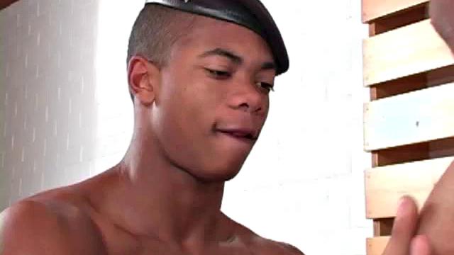 Dark and sexy Latino Emilio Calvo is caught jacking off to some porn magazines when the security guard happns by. Instead of taking him in, he lets Emilio have a crack at sucking his very thick dick.