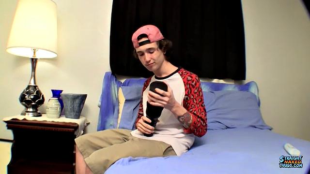 Sean Johansen's First Fleshlight Jerk Off