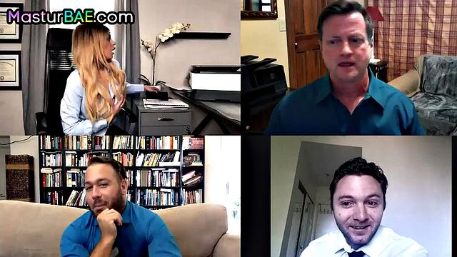 Stunning babe masturbating on video call