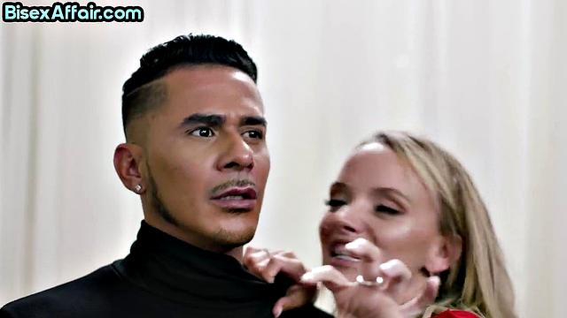 Gorgeous MILF cockriding two guys